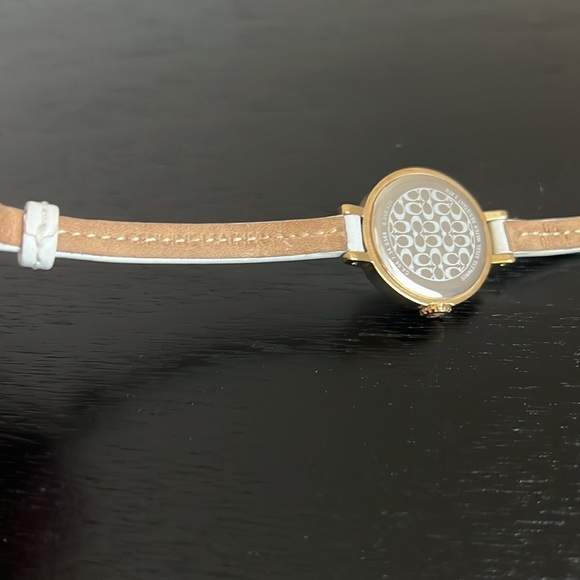 Coach White and Gold Watch with Leather Band - Picture 8 of 9